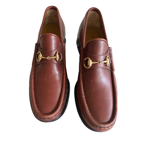 Vintage Gucci Brown Leather Horsebit Loafers - Women’s Size 7 - Picture 5 of 8